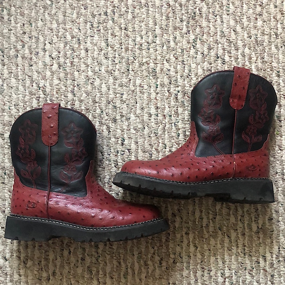 Red/Black Ankle Roper Boots Great Condition Size USA 8.5